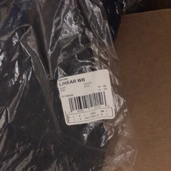 Adidas linear jacket sz large new black - Picture 2 of 2